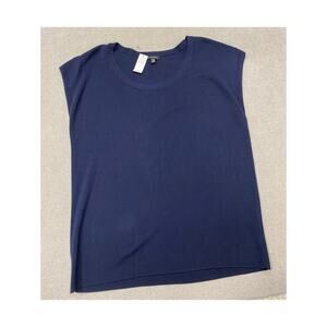 Talbots Womens Navy Blue Blue Sweater Tank, XL, NWT